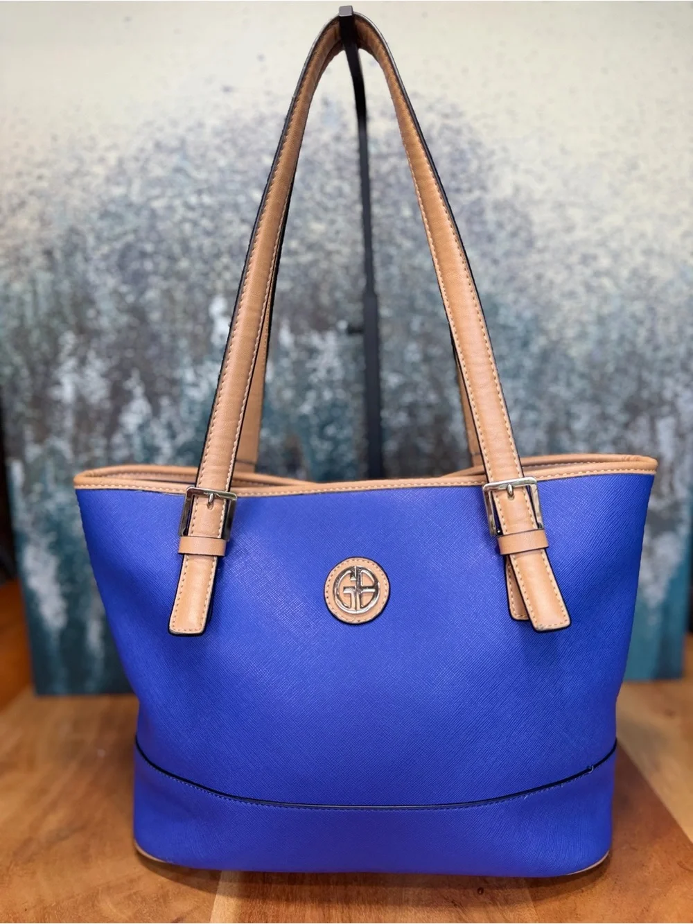 Gianni Bernini 2010’s Dopamine Dressing Royal Blue Tote Bag (EUC)